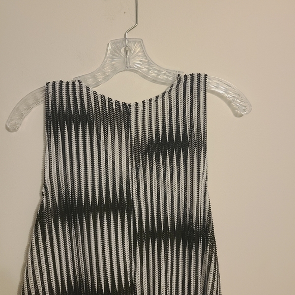 Surf Style | Black and White Contrast Stripe Swimsuit Cover-up Dress (Size XL) - Picture 13 of 16
